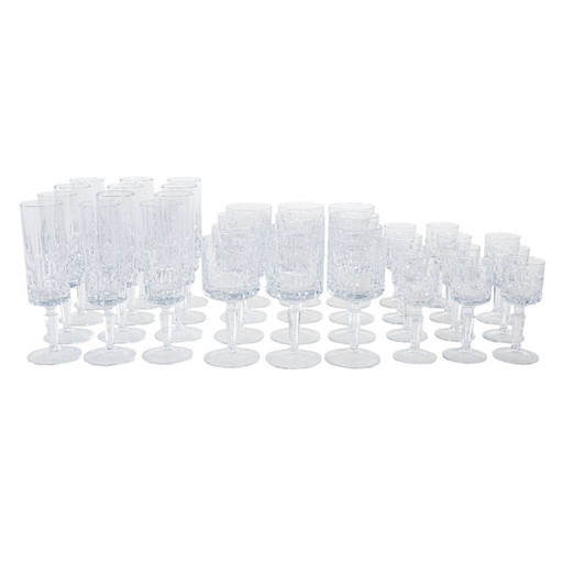 Set kristallen glazen, Italiaans design, jaren 70, gemaakt in Italië.