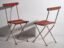 Antique red garden folding chairs (c.1920). Set of 4 pieces – Garden chairs, Wood, Iron (photo 31 of 40)