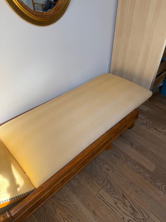 Antieke gesneden houten Chaises longue (photo 5 of 6)