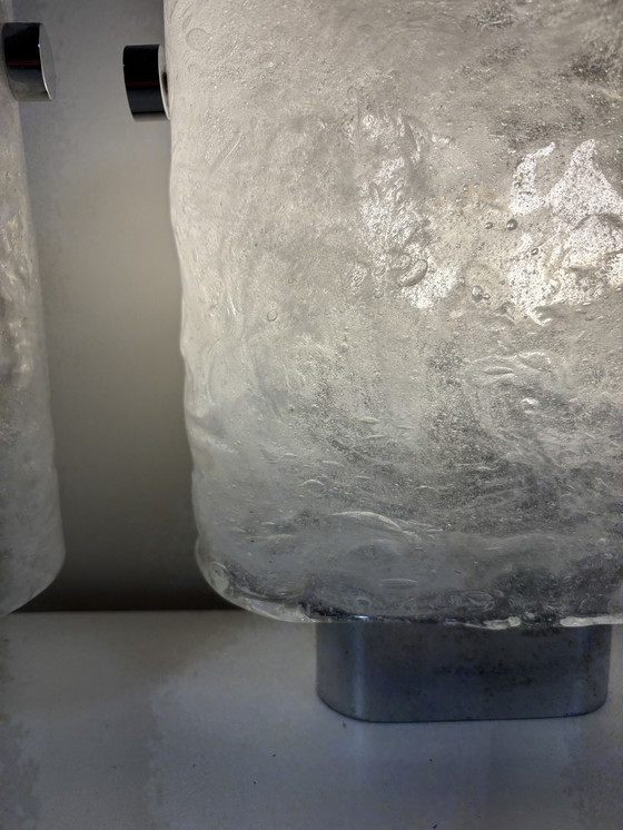 Image 1 of Set aus 2 Hillebrand Glaswandlampen MCM