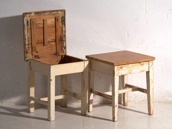 Tables de nuit antiques en bois de pin – Europe Centrale, circa 1940 #13 – Rustic (photo 25 of 40)