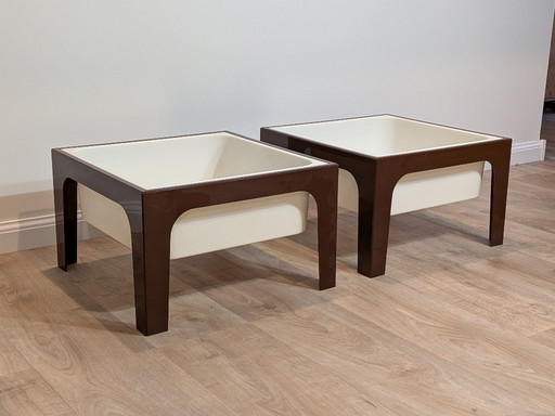 Par de mesas auxiliares "Flair" de Marc Held para Prisunic, 1972 - Space Age Design