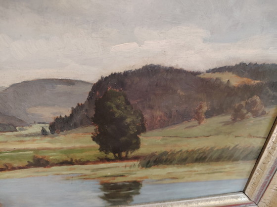 Image 1 of Ölgemälde Signatur B. Neumüller, Landschaft Chiemgau Bayern Deutschland 