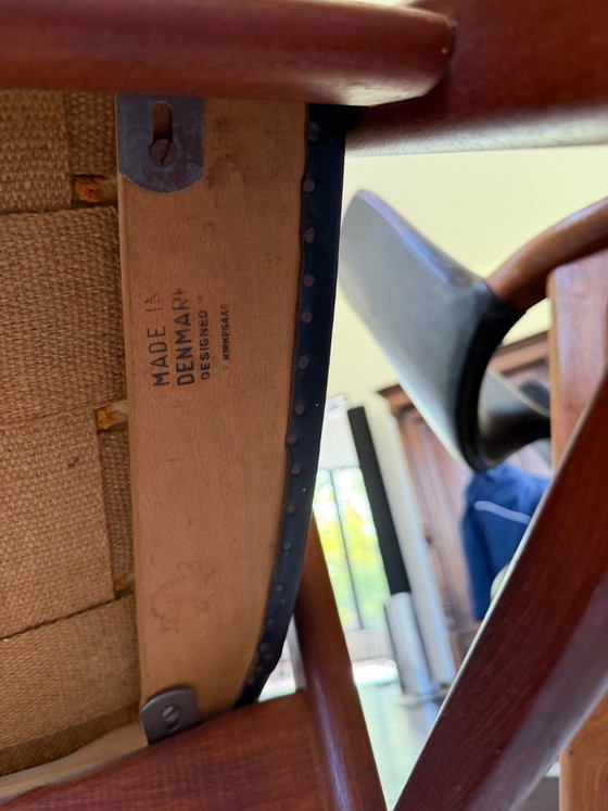 Image 1 of 8 Kirkegaard Model 42 met origineel leer bekleed, voor renovatie