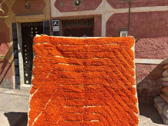 Image 1 of Handgeknüpfter Berberteppich in Orange, 200 cm x 300 cm