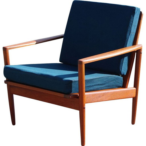 Poltrona vintage danese in teak di John Boné, 1950