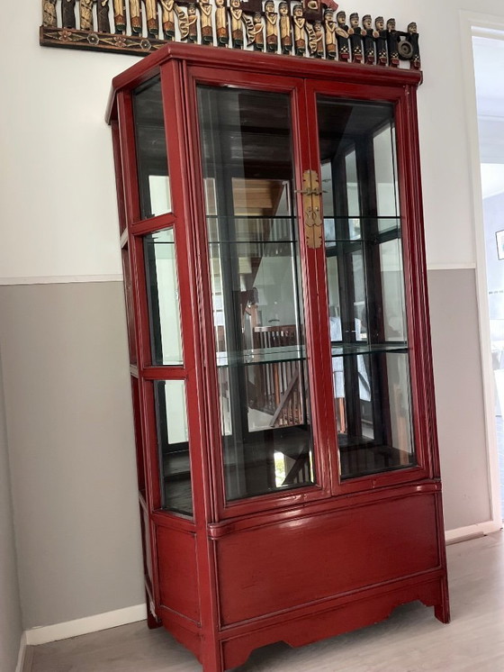 Image 1 of Antieke Chinese Vitrine Kast 