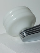 Vintage Wandlampe Milchglas Chrom Art Deco 