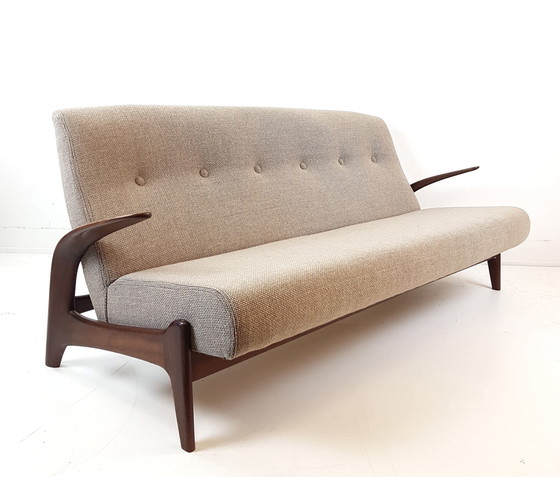 Image 1 of Panca vintage in teak Gimson & Slater De Ploeg in tessuto lana