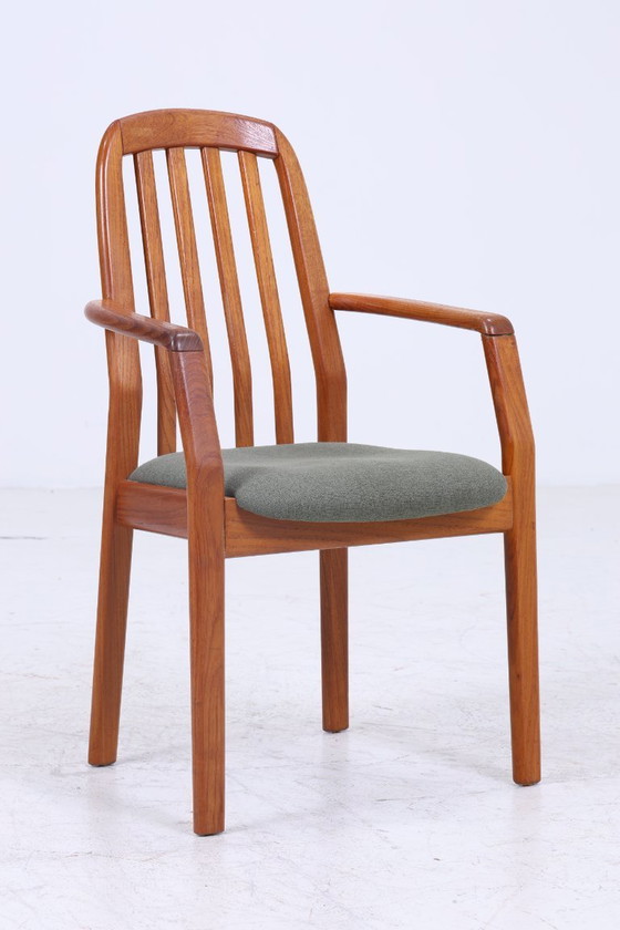 Image 1 of Sedia Dyrlund vintage in teak degli anni '60| poltrona mid-century anni '70 | sedia da cucina retrò #06-49