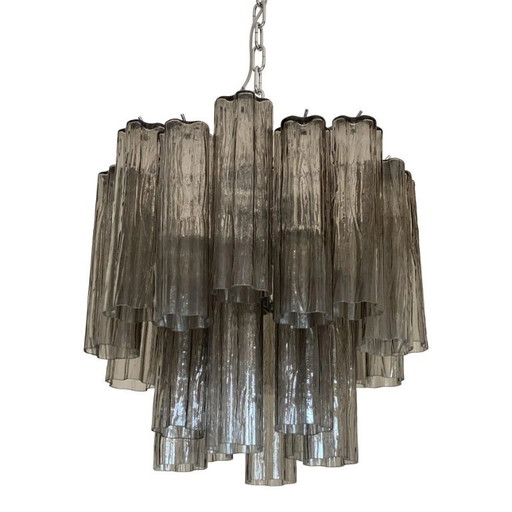 Lustre Tronchi gris en verre d'art italien – Style Venini