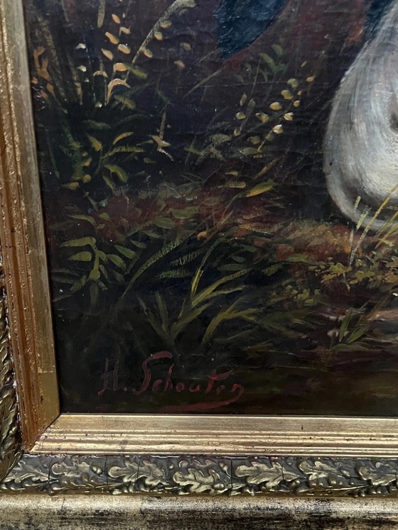 Tableau "Dogs in the Hunt" Henri Schouten ( ) – Paintings & Drawings, Wood, Canvas (photo 4 of 8)