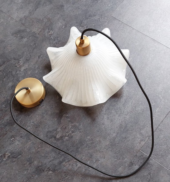 Image 1 of Lampada a sospensione "Graniglia" di Murano smerigliata, Lampo veneziano,