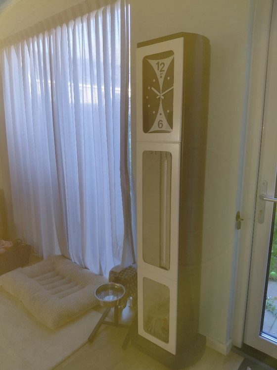 Pendule sur pied Wall, noir et blanc, Bois, Métal, Modern (photo 5 sur 5)