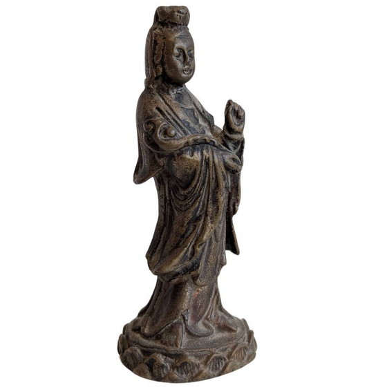 Guanyin Reisbeeld – Antiek Brons, Persoonlijke Bescherming kavel 145 – Beeldhouwkunst, Bronze (photo 2 of 6)