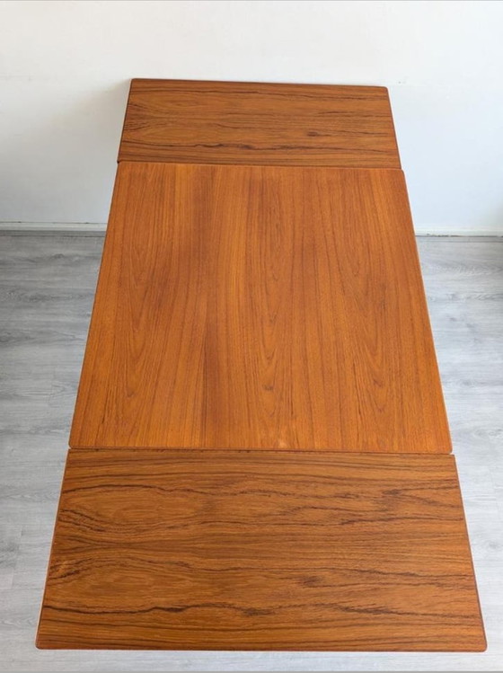 Image 1 of Vintage blond Teak 60s ext. dining table