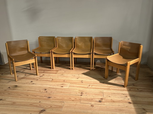 Vintage Ibisco Design Italian Table & 6 Chairs Seventies