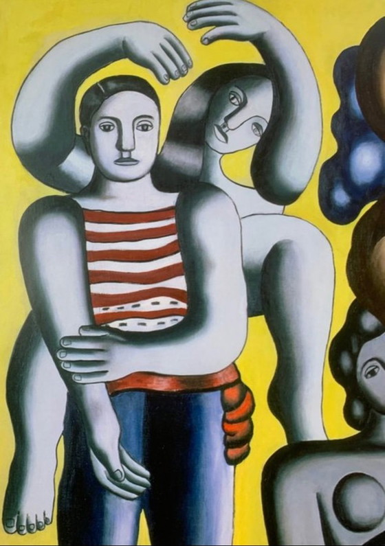 Image 1 of Fernand Leger: "Gli acrobati, 1933". Firmato sulla lastra. Litografia offset in perfette condizioni.