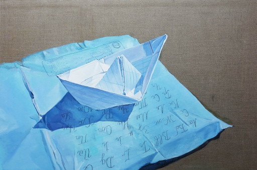 Origineel olieverfschilderij, hedendaagse kunst, symboliek, Terra Incognita – schilderijen tekeningen, Canvas