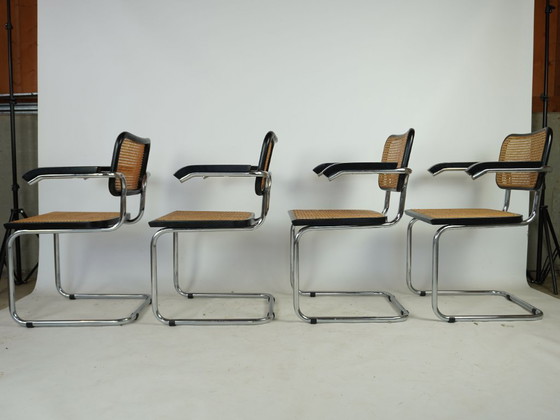 Image 1 of 4 chaises cantilever style Marcel Breuer, design vintage Cesca