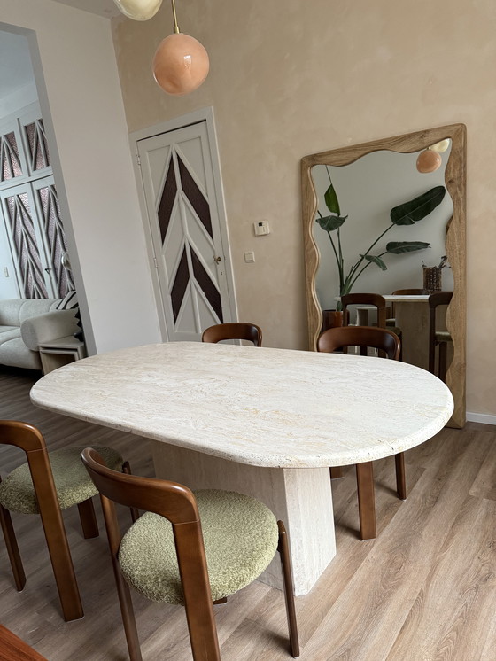 Image 1 of Vintage travertine dining table