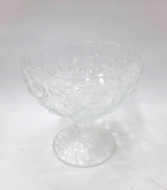 Image 1 of Vintage zware glazen kom op standaard