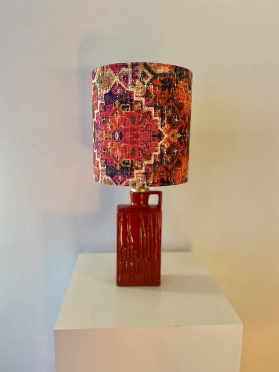 Image 1 of Moderne draadloze tafellamp - gemaakt van een vaas uit de jaren 70 - West-Duits aardewerk