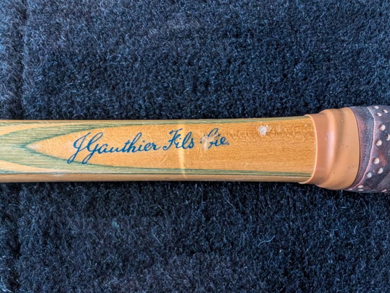 Racchetta vintage J. Gauthier Fils & Cie – Eagle – per competizioni - 1960 – Oggetti decorativi, Leather, Wood (photo 7 of 9)