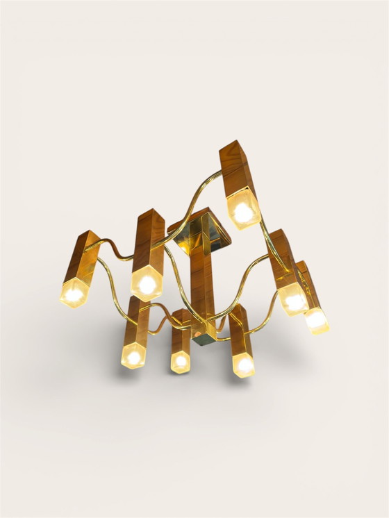 Image 1 of Lampada da soffitto di design vintage Gaetano Sciolari per Les Ateliers Boulanger