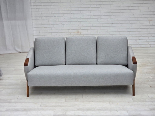 1960s, Danish design by Arne Hovmand-Olsen, 3-seater sofa model 490, reupholstered.