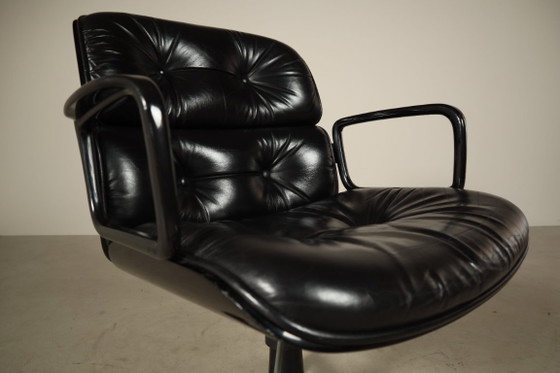 Ennio Fazioli “Parioli” Executive Bürostuhl für MIM Roma, Italien, 1970s – Bürostühle, Leather, Plastic (photo 12 of 16)
