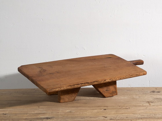 Antique low table in primitive style (c.1920) #14, Side tables, Wood, Brown, Rustic (photo 21 of 21)