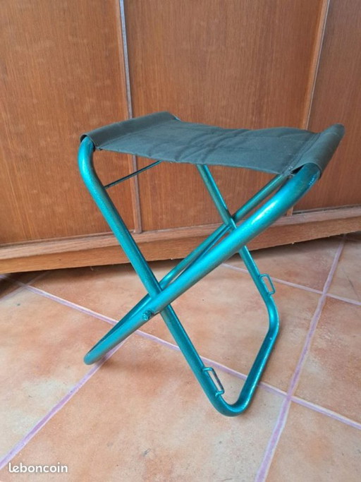 Taburete plegable de acero para caza, pesca y camping, 42x30cm – krukjes, Metal, Canvas