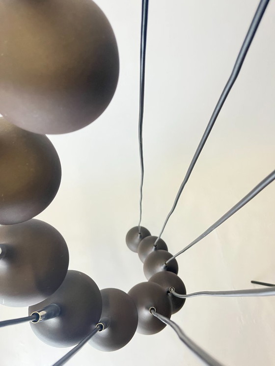 Image 1 of Lampada a sospensione vintage Hans-Agne Jakobsson Dome per AB Markaryd - Design svedese degli anni '70, 10 paralumi