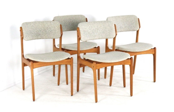 Image 1 of Set of 4 Erik Buch chairs O.D. Mobler model 49 vintage Danish