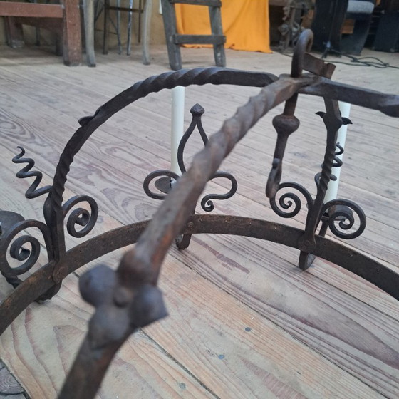 Image 1 of wrought iron candle chandelier