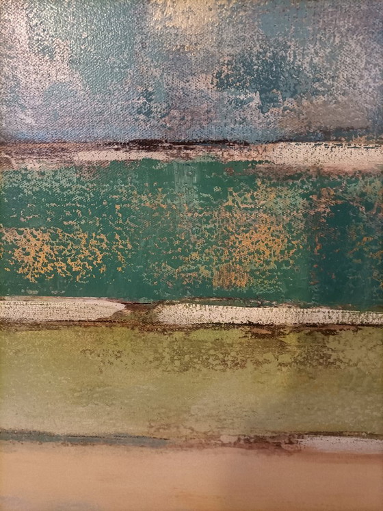 Abstract Handgeschilderd Schilderij – Kunst, Wood, Canvas (photo 5 of 6)