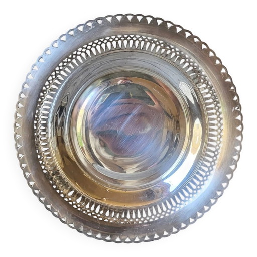 Silver-plated metal plate Germaine Monteil Paris