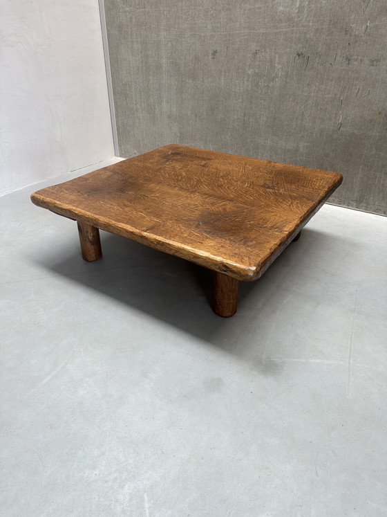 Image 1 of XL Vintage massief houten salontafel