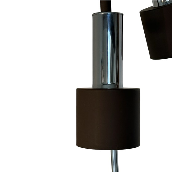 Johannes Hammerborg - Fog & Morup - Lampada da terra - Paralumi cromati e marroni - Design scandinavo/di metà (photo 6 of 9)