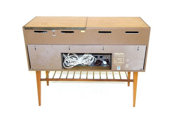 Philips Radio Meubel Type F6S 04AR, jaren 50, tv-meubelen, Metaal, Vintage (foto 4 van 7)