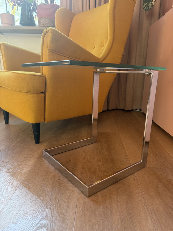 Image 1 of Gebra 80s side table glass chrome