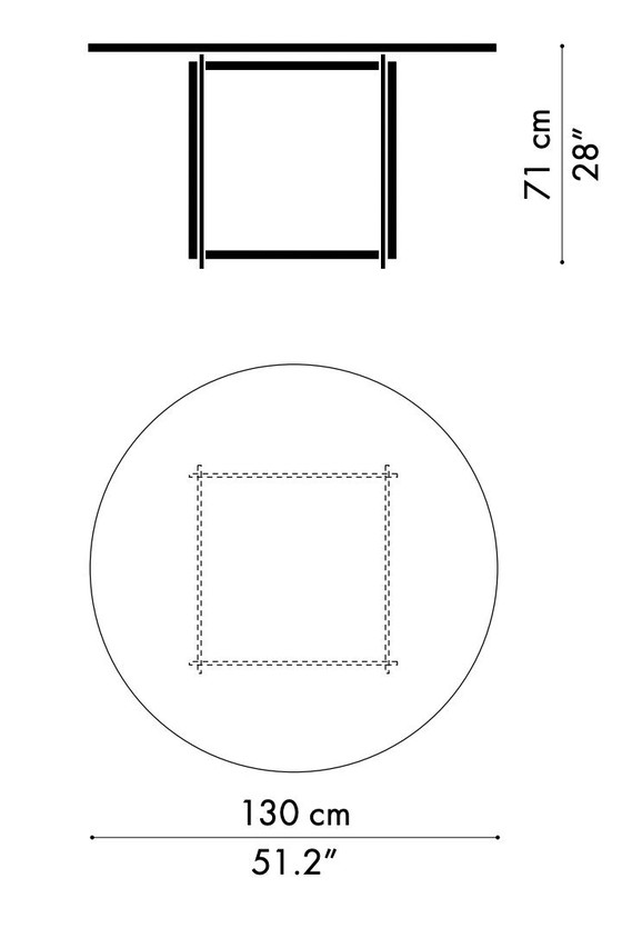 Image 1 of Fritz Hansen PK58 dining table Designed by Poul Kjærholm