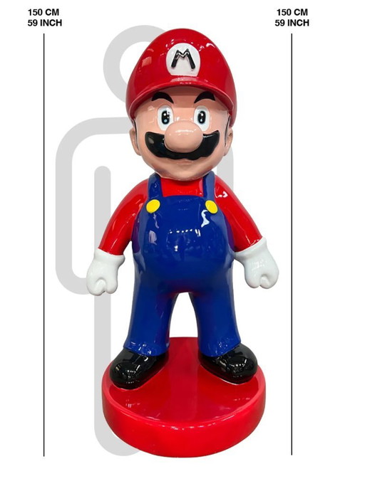 Fiberglass Sculpture - Computer Game Icon - Red, Blue