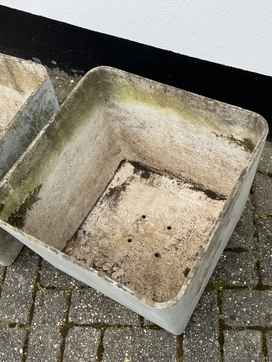 Image 1 of Pair of Willy Guhl Square Planters
