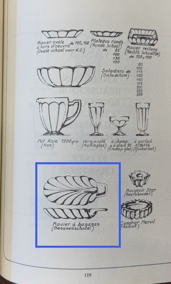 Image 1 of Juego de 4 platos de hoja de plátano de Val Saint Lambert, cristal belga de mediados de siglo, década de 1950.