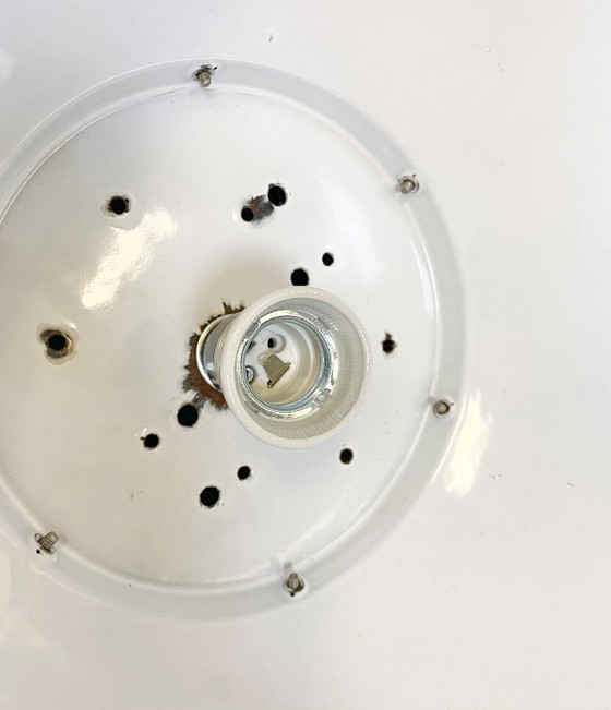 Image 1 of Lampada a sospensione vintage industriale in smalto grigio, anni '30