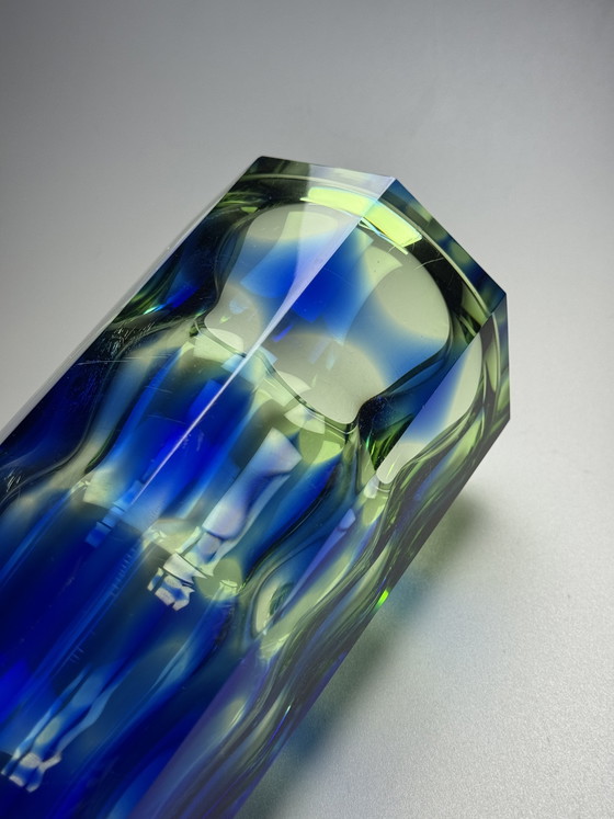 Image 1 of Rainbow Vase by Aknuny Astvatsaturyan Leningrad Art Glass Factory, USSR, 1960s