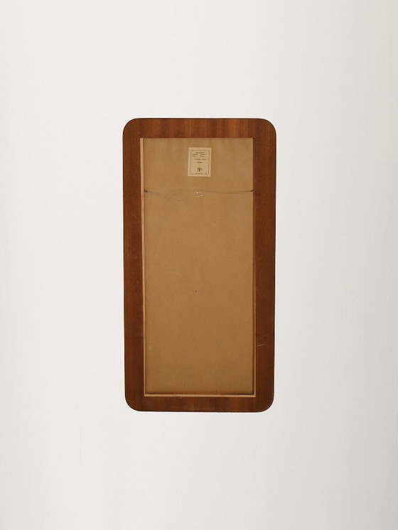 Image 1 of Zweedse rechthoekige teakhouten spiegel "Sara" model