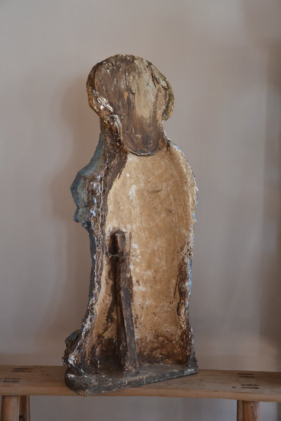 Image 1 of Groot Maria beeld van rond 1920 - Papier Marche